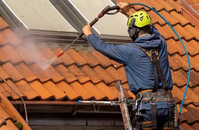 Démoussage et hydrofuge de toiture à Freulleville